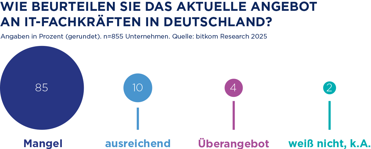 Umfrage zur IT-Verantwortung Mittelstand: Wie beurteilen Sie das aktuelle Angebot an IT-Fachkräften in Deutschland?